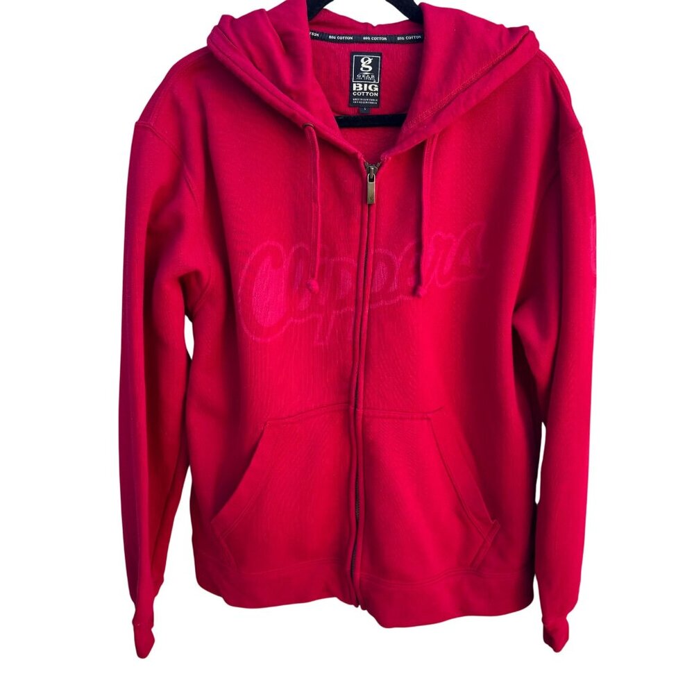 Los Angeles Clippers Gear For Sports‎ Big Cotton Hoodie Red Zip-Up Sweatshirt L